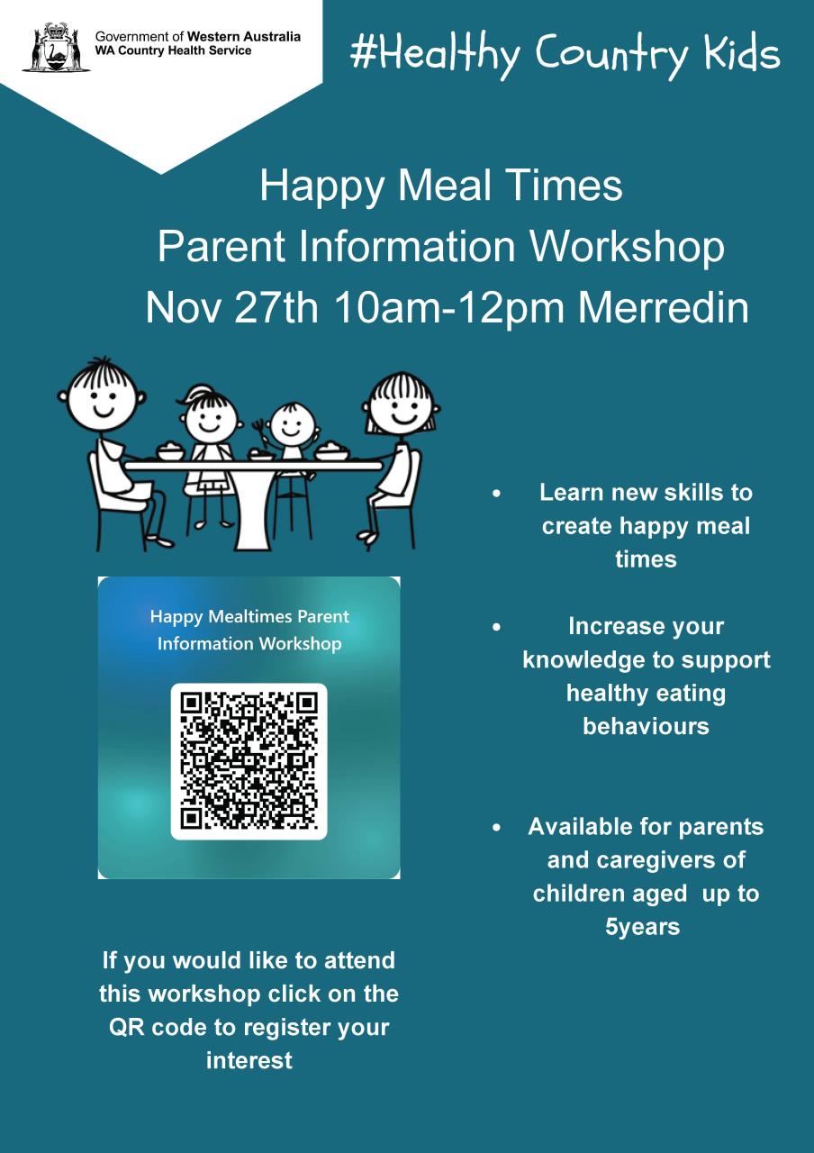 Happy Meal Times Parent Information Workshop